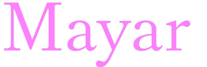 Mayar - girls name
