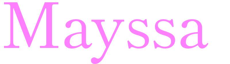 Mayssa - girls name