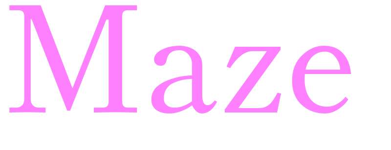 Maze - girls name
