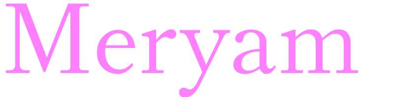 Meryam - girls name