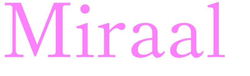 Miraal - girls name