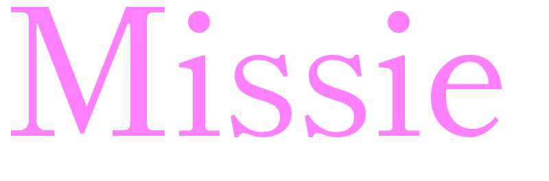 Missie - girls name