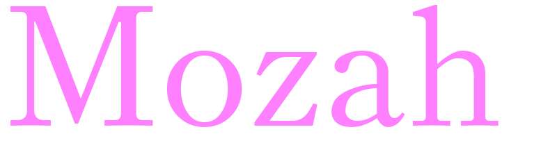 Mozah - girls name