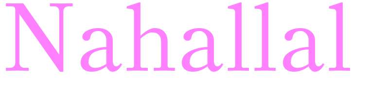 Nahallal - girls name