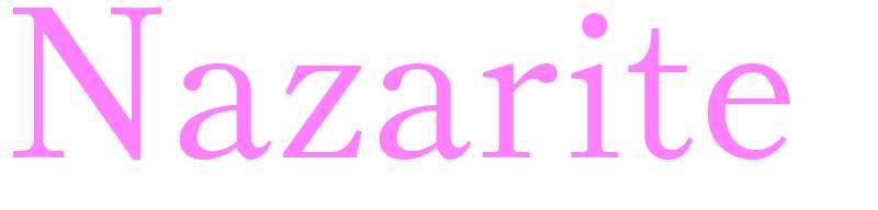 Nazarite - girls name