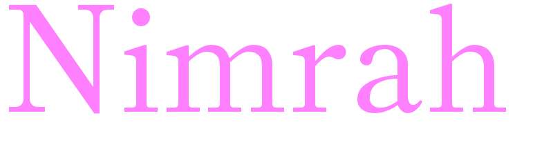 Nimrah - girls name