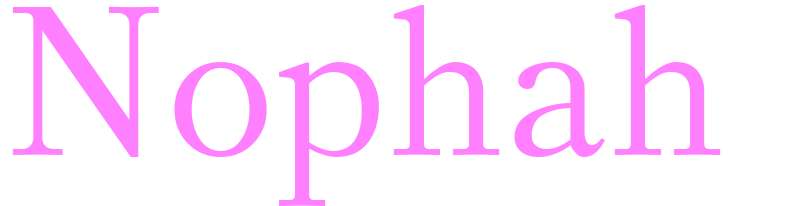 Nophah - girls name