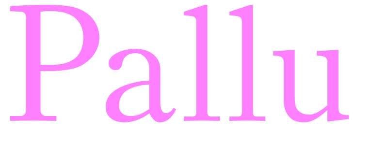Pallu - girls name