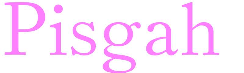 Pisgah - girls name