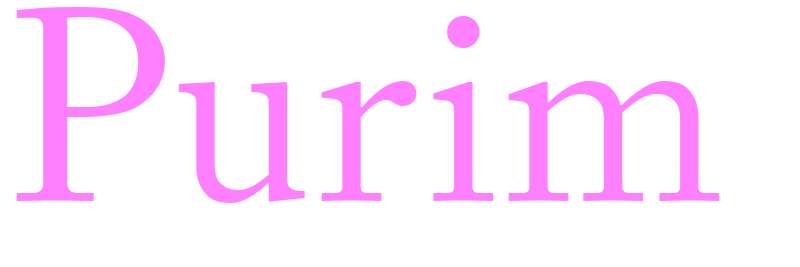 Purim - girls name
