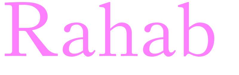 Rahab - girls name