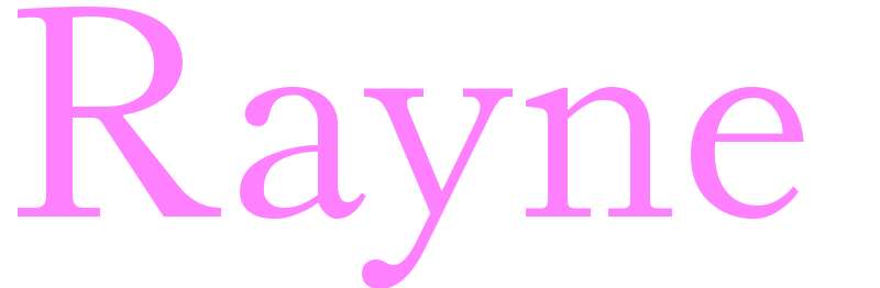 Rayne - girls name