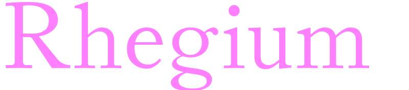 Rhegium - girls name