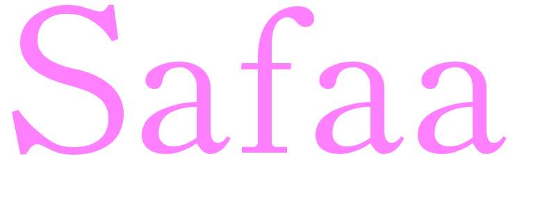 Safaa - girls name