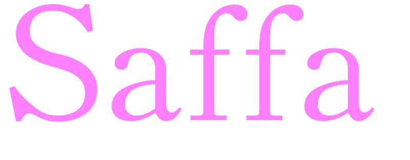 Saffa - girls name