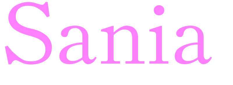 Sania - girls name