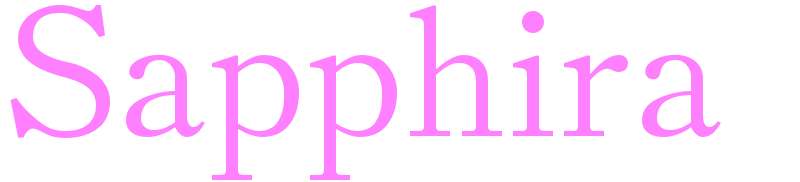 Sapphira - girls name