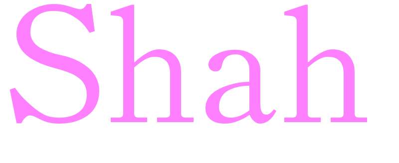 Shah - girls name
