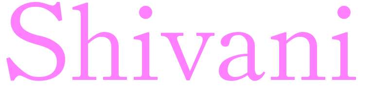 Shivani - girls name