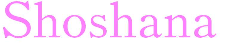 Shoshana - girls name