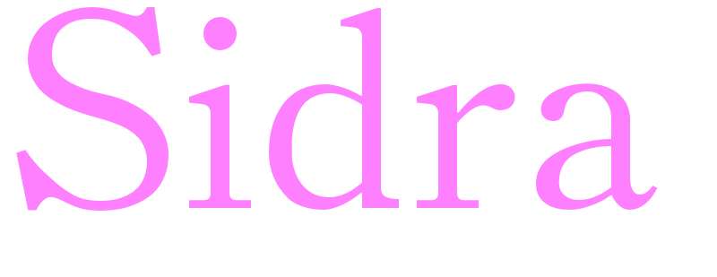 Sidra - girls name