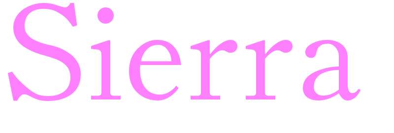 Sierra - girls name