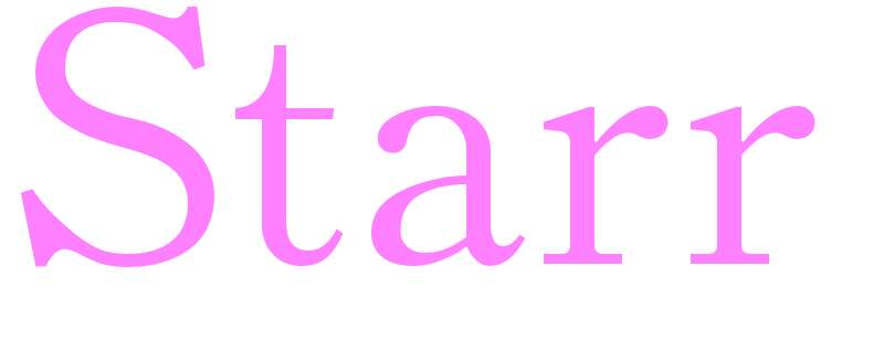 Starr - girls name