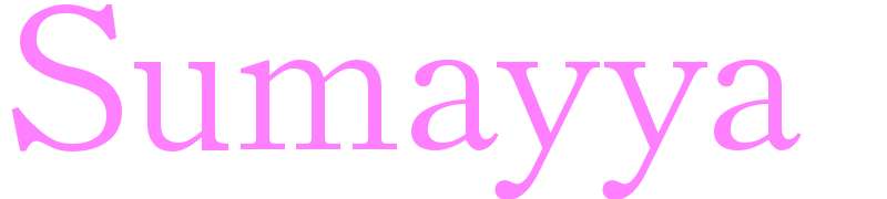 Sumayya - girls name