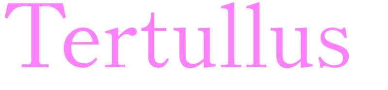 Tertullus - girls name