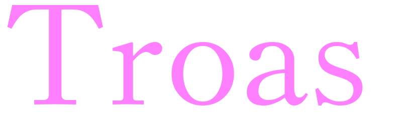 Troas - girls name