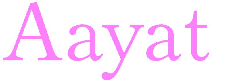 Aayat - girls name