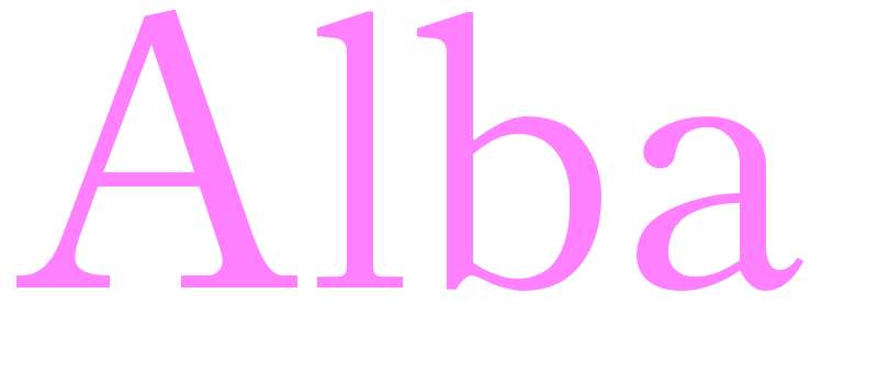 Alba - girls name