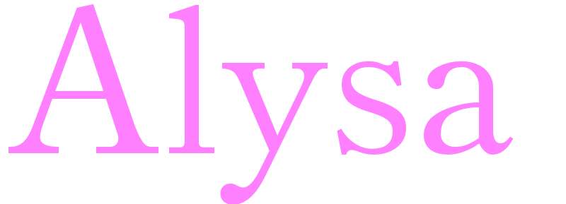 Alysa - girls name
