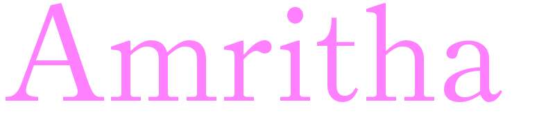 Amritha - girls name