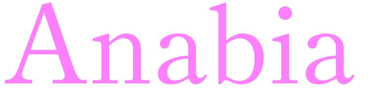 Anabia - girls name