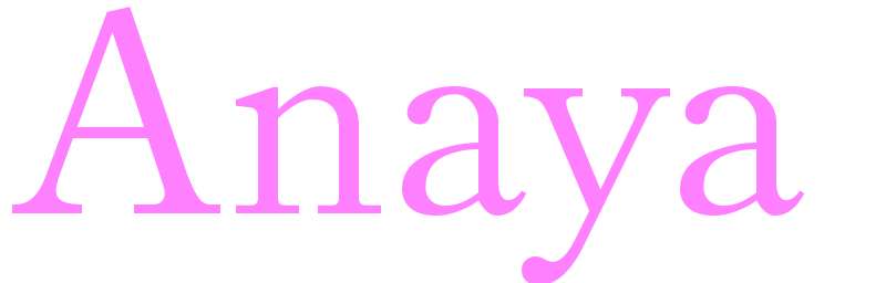 Anaya - girls name
