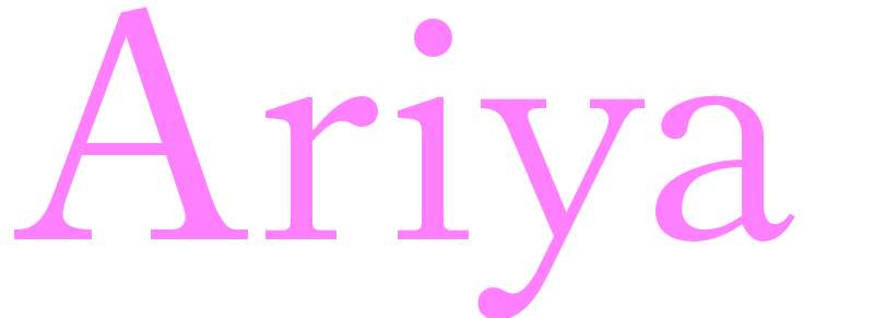 Ariya - girls name