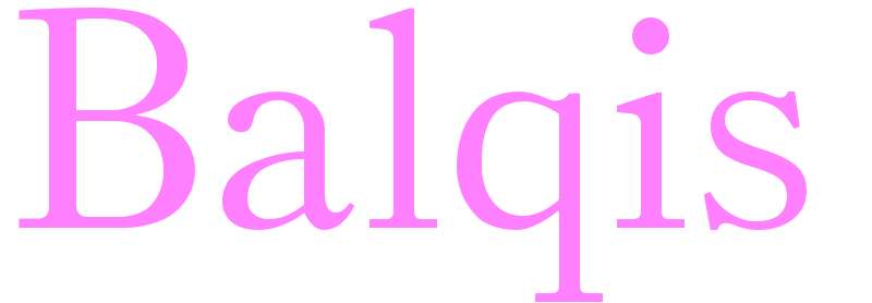 Balqis - girls name