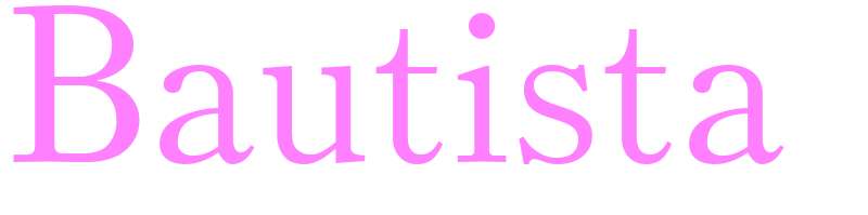 Bautista - girls name