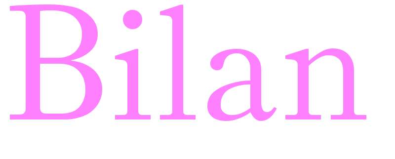 Bilan - girls name
