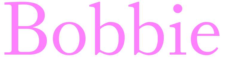 Bobbie - girls name