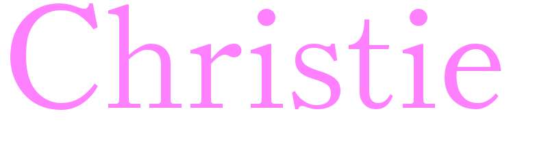 Christie - girls name