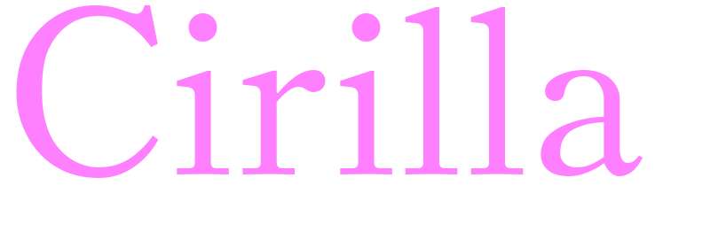 Cirilla - girls name