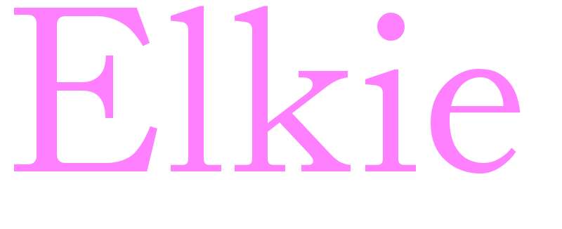 Elkie - girls name