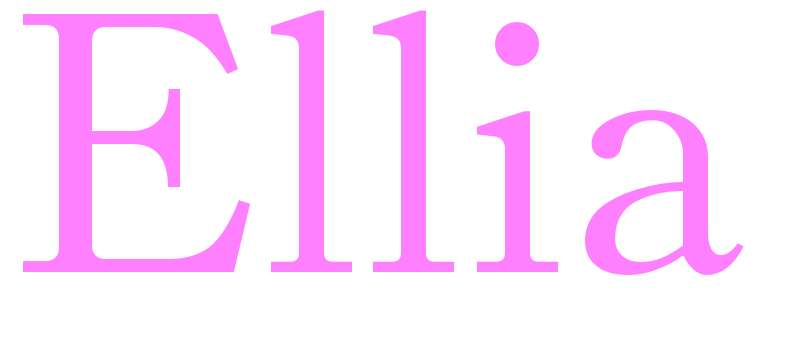 Ellia - girls name