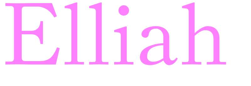 Elliah - girls name