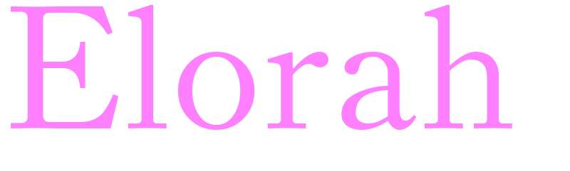 Elorah - girls name