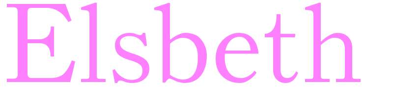 Elsbeth - girls name