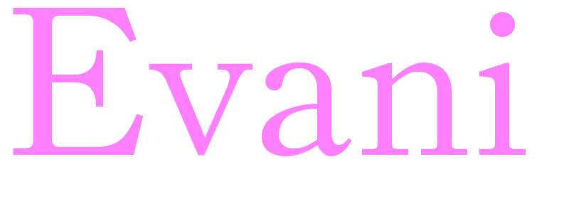 Evani - girls name