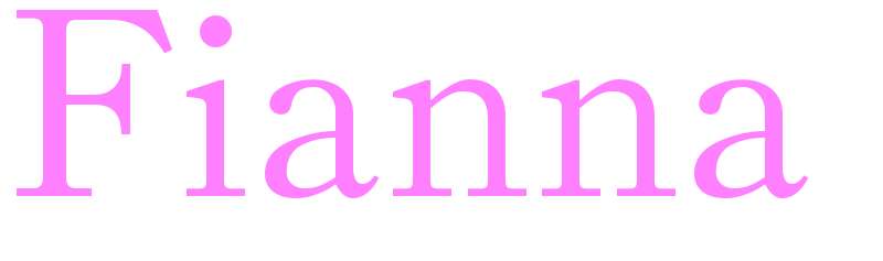 Fianna - girls name